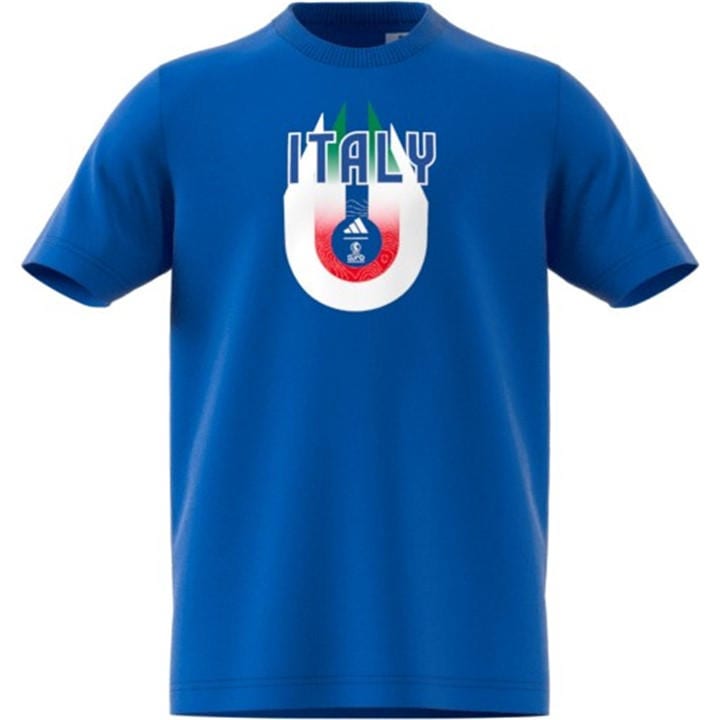 Italy  Boys  Kids'  Tee Crew Neck T-Shirt, Football by adidas in Size 14 Years, Sports Direct