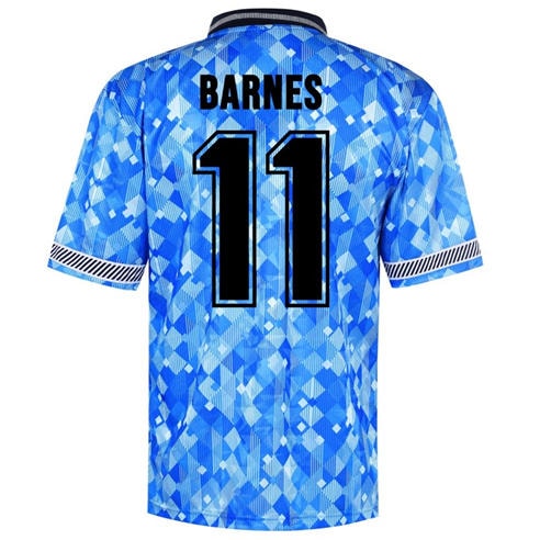 Score Draw - Score Draw Mens John Barnes England 1990 Home Retro Shirt
