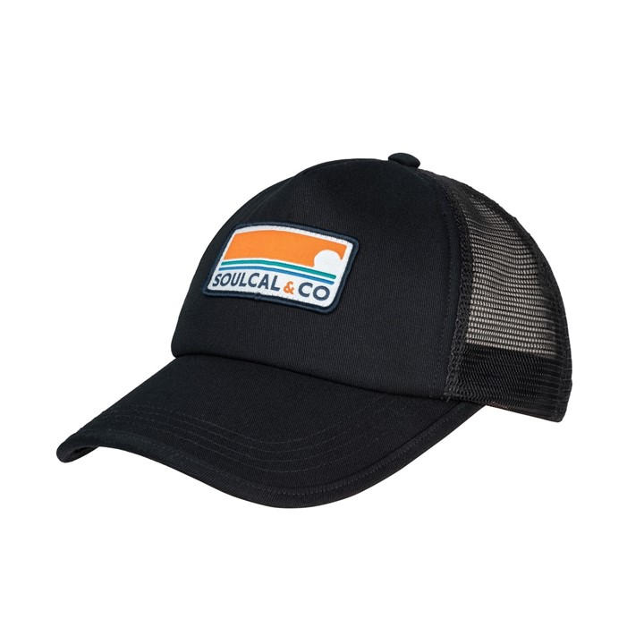 Soulcal  Black Trucker Cap in Size Mens, Sports Direct