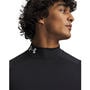 Black/White - Under Armour - Men's Competition Mock Neck Licensed Baselayer Top