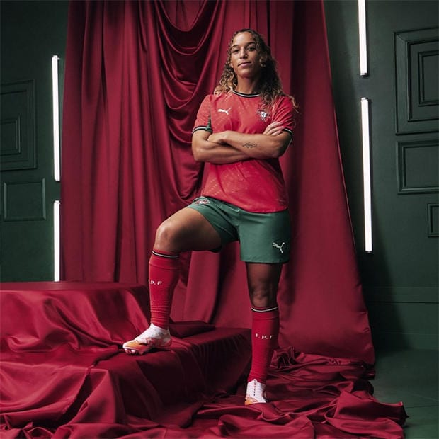 Red/Almond - Puma - Portugal Home Shirt 2025 Womens