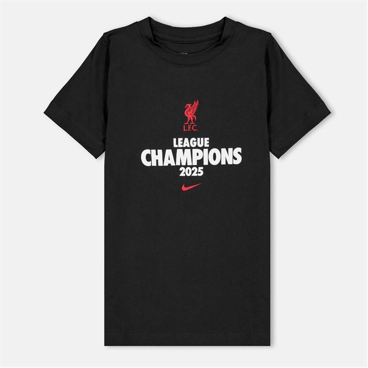Liverpool  Boys   League Champions T-Shirt , Football by Nike in Size 11 - 12 Years, Sports Direct