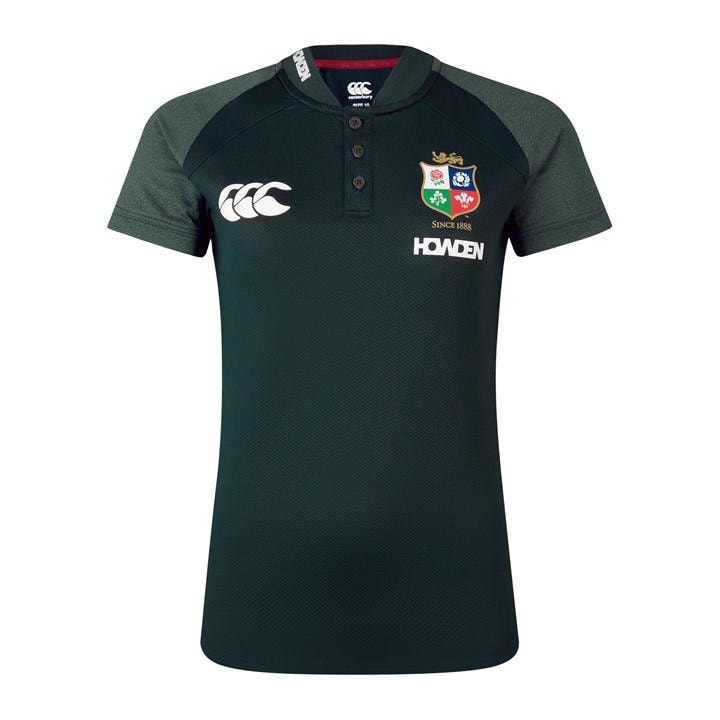 Canterbury Women's Green British & Irish Lions Polo Shirt 2025 in Size 10, Sports Direct