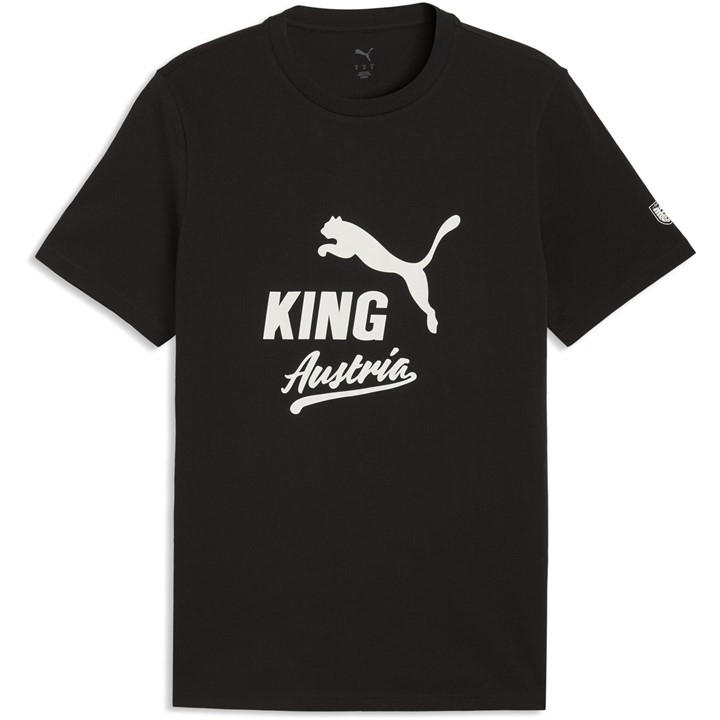 Puma Men's Black Austria Short Sleeve T-Shirt in Size M, Sports Direct