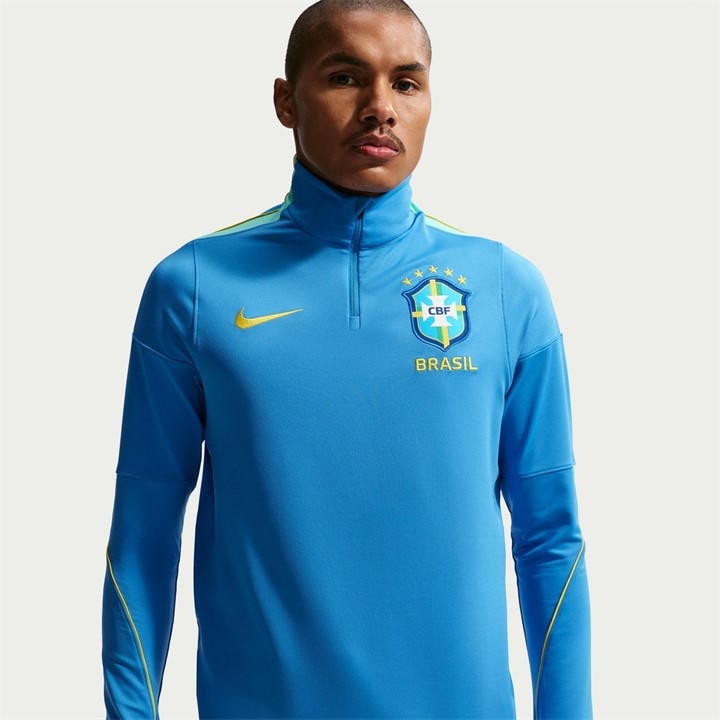 Brazil  Men's   International Licensed Drill Top, Football by Nike in Size L, Sports Direct
