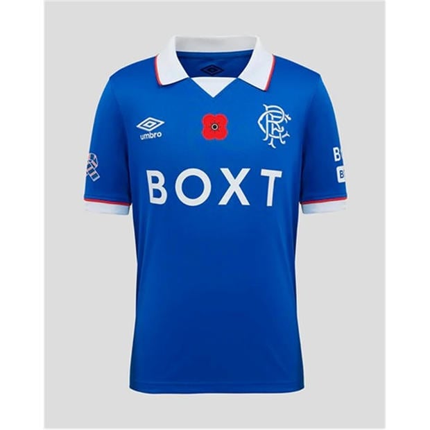 Rangers Home Poppy Shirt 2025 2026 Juniors