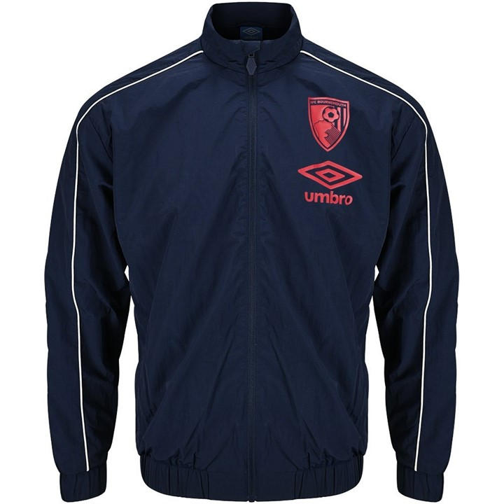 Bournemouth Kids Travel Jacket 25/26 Long Sleeve Full Zip Licensed Rain Anorak, Football by Umbro in Size 9 - 10 Years, Sports Direct
