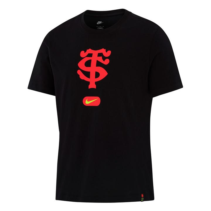Nike Men' Black Stade Toulouse Ruby T-Shirt 2025 2026 in Size S, Sports Direct