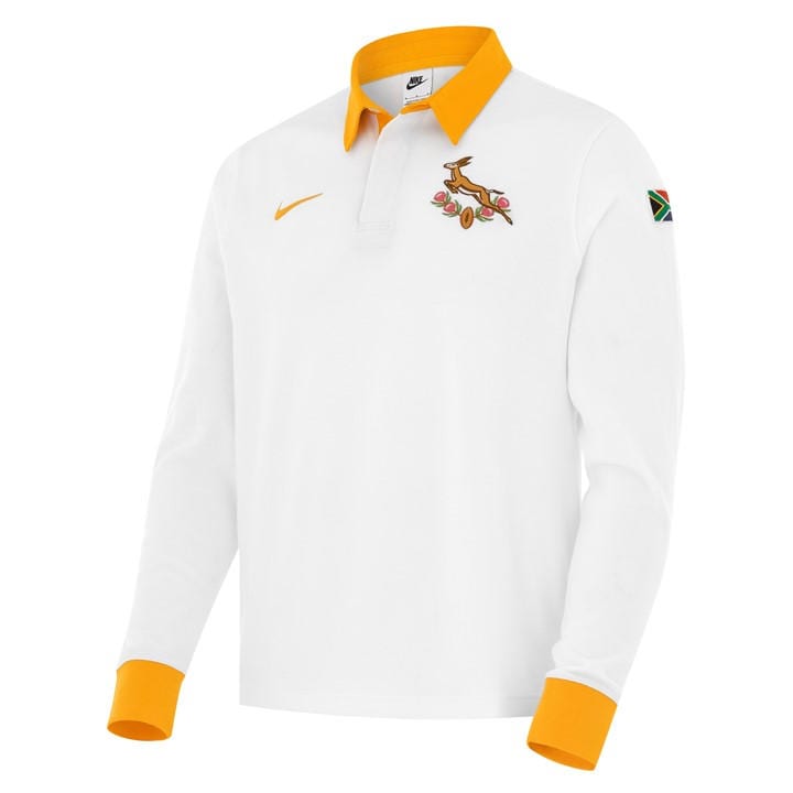 Nike Men's White South Africa Springboks Classic Away Rugby Shirt 2025 in Size M, Sports Direct
