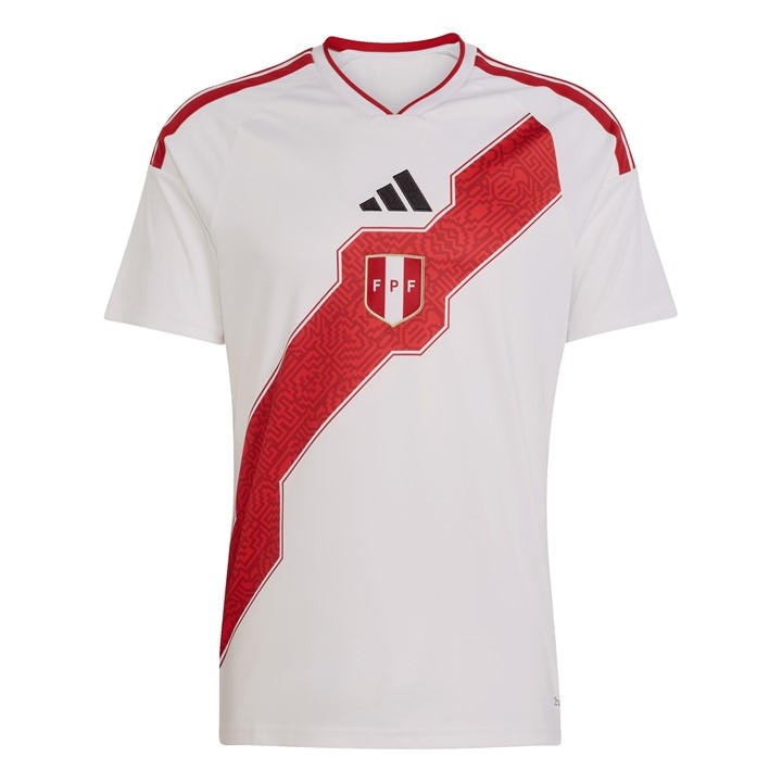Adidas Men's White Peru Home Shirt World Cup 2026 in Size M, Sports Direct