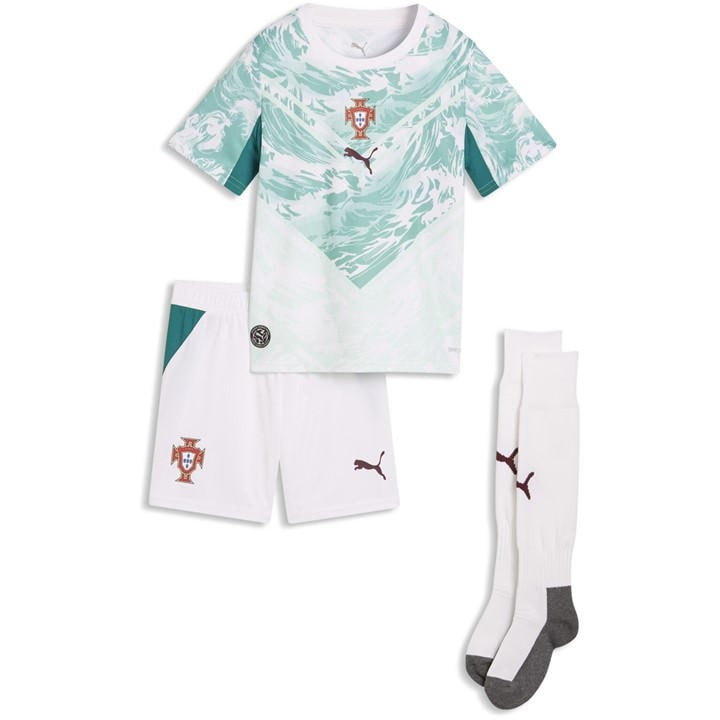 Portugal  Boys    Away Mini Kit World Cup 2026, Football by Puma in Size 2 - 3 Years, Sports Direct