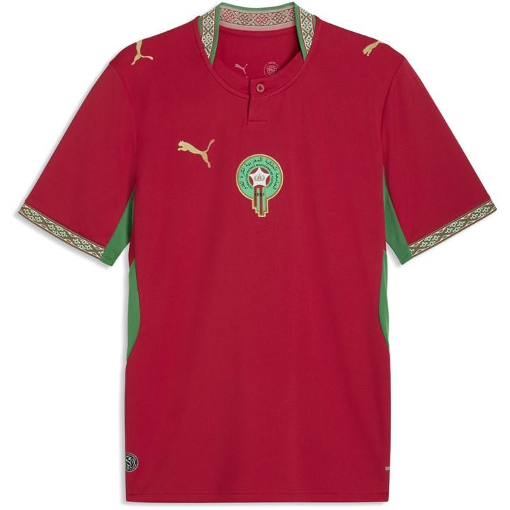 Morocco  Men's   Home Shirt World Cup 2026, Football by Puma in Size M, Sports Direct