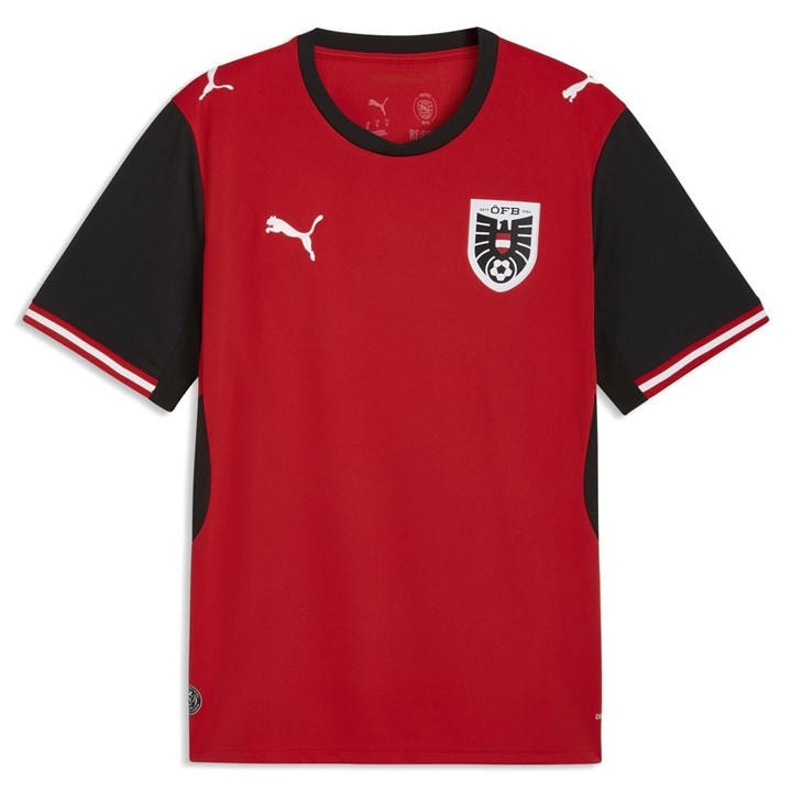 Puma Men's Red Austria Home Shirt World Cup 2026  in Size XL, Sports Direct