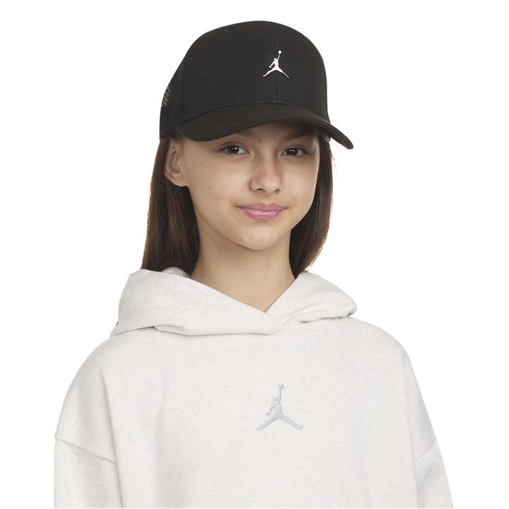 Air Jordan Boys Black Kids' Flat Peak Cap in Size Junior, Sports Direct