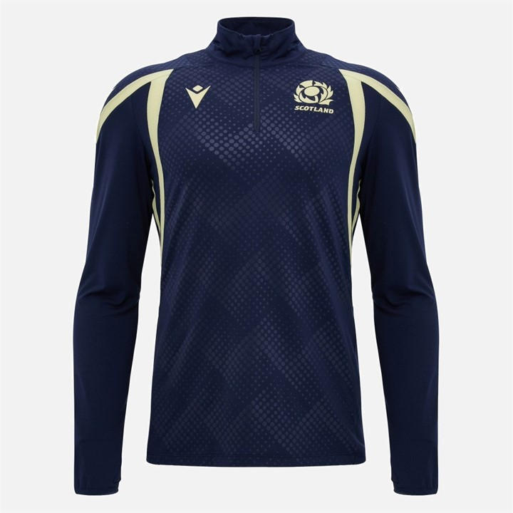 Macron Men's Scotland Rugby 1/4 Zip Top 2026 - Navy - Medium - Image 3