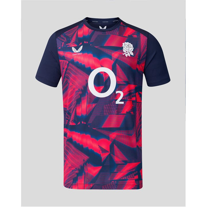 England  Men's   Rugby Pre-Match Shirt 2026, Football by Castore in Size M, Sports Direct