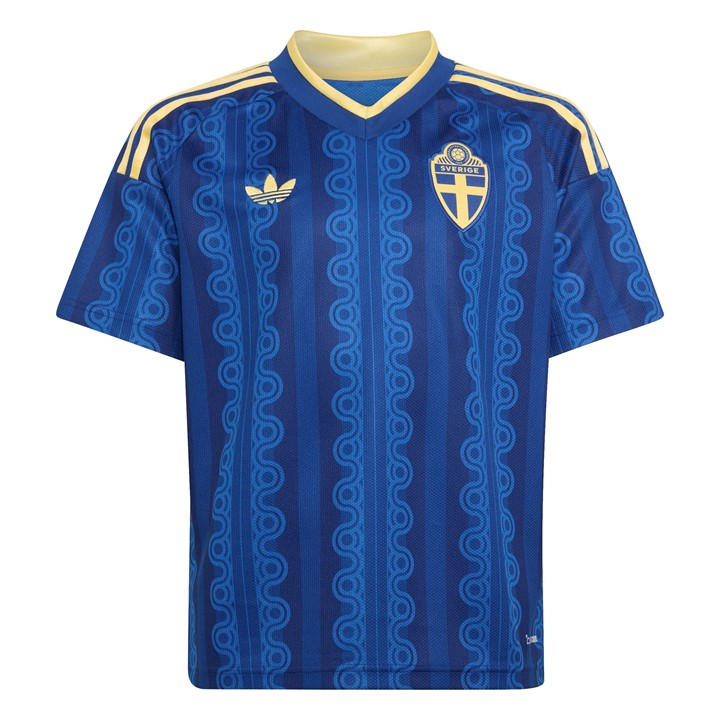 Sweden   Kids   Away Shirt World Cup ™ 2026 , Football by adidas in Size 13 - 14 Years, Sports Direct