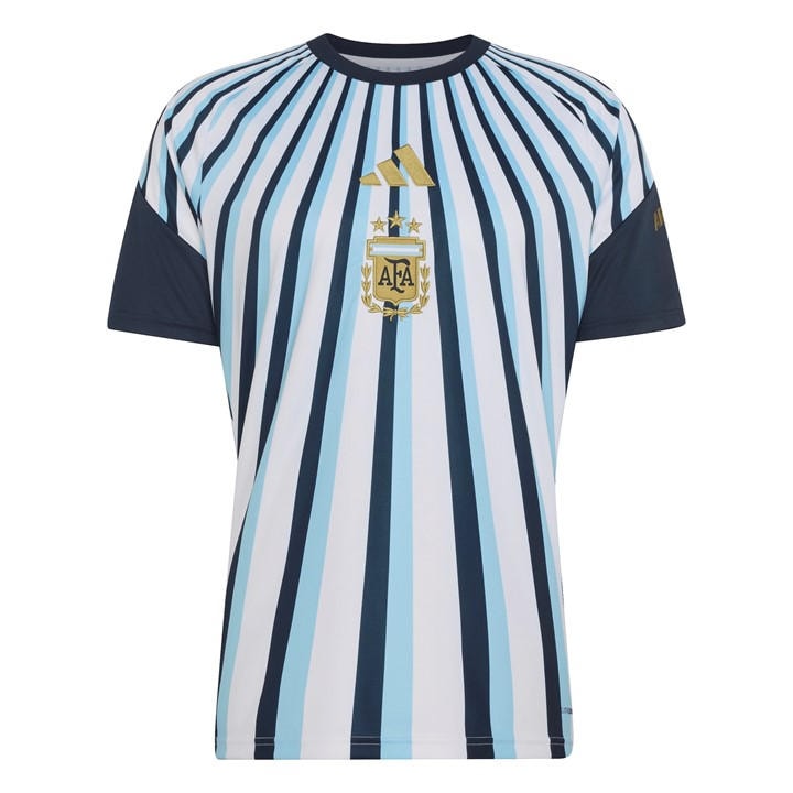Argentina  Men's   2026 Pre-Match Short-Sleeve T-Shirt, Football by adidas in Size L, Sports Direct