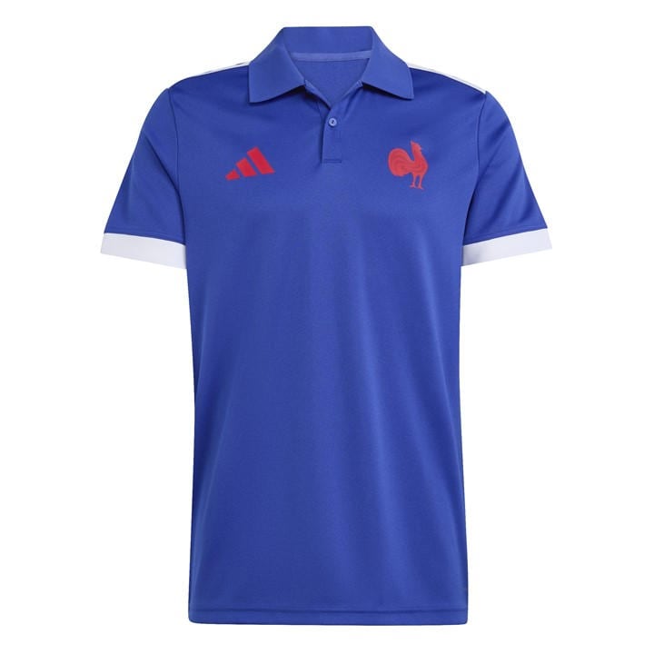 France  Men's   Rugby Polo Shirt 2025, Football by adidas in Size L, Sports Direct