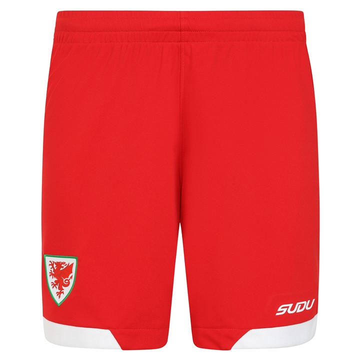Wales Men' Football 2026 Home Shorts , Football by Sudu in Size S, Sports Direct