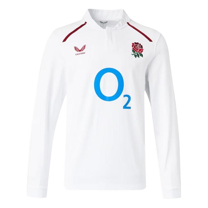 England  Women's   Rugby Home Long Sleeve Shirt 2026, Football by Castore in Size 10, Sports Direct
