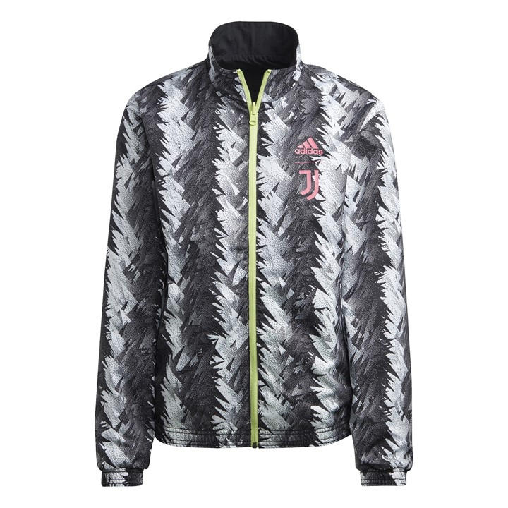 Juventus  Women's   Anthem Reversible Long Sleeve Licensed Rain Anorak, Football by adidas in Size M, Sports Direct