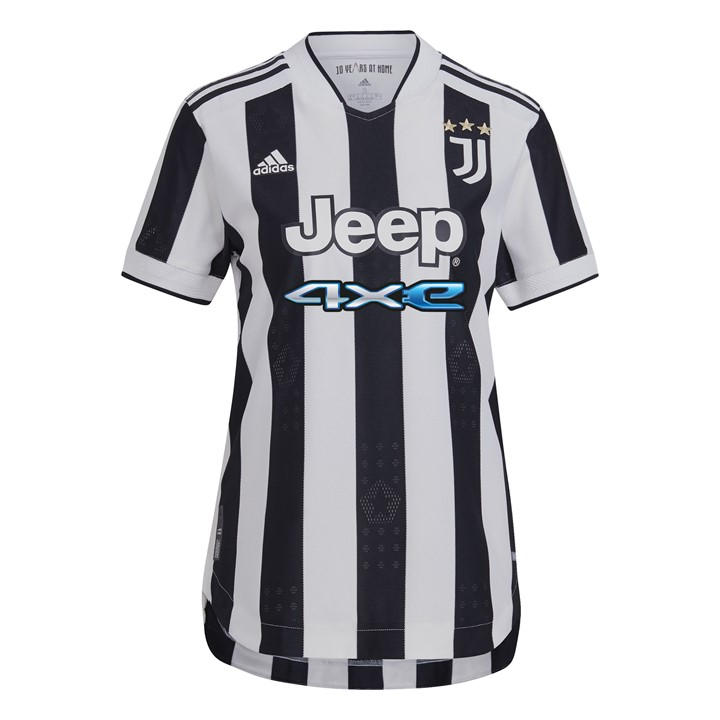 Juventus  Women's   Authentic Home Shirt 2021 2022, Football by adidas in Size XS, Sports Direct