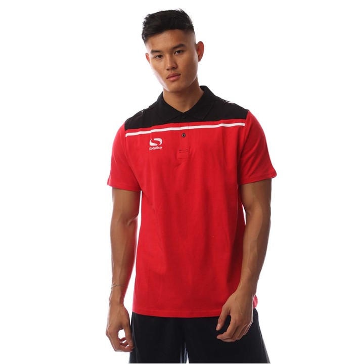Sondico Men's Red Performance Polo Shirt in Size L, Sports Direct