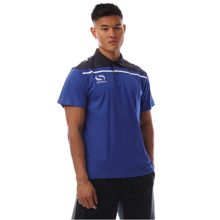 Sondico Men's Blue Performance Polo Shirt in Size L, Sports Direct