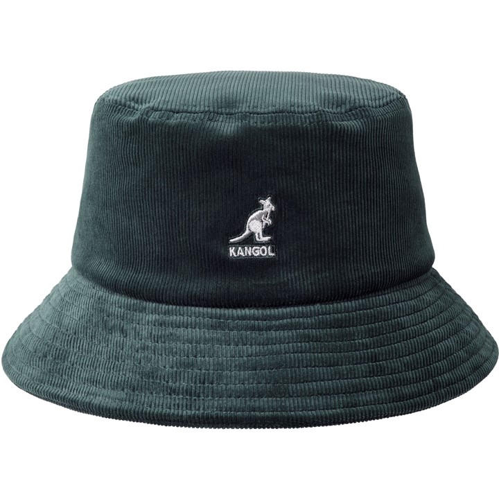 Kangol  Green  Cord Bucket Hats in Size M - L, Sports Direct