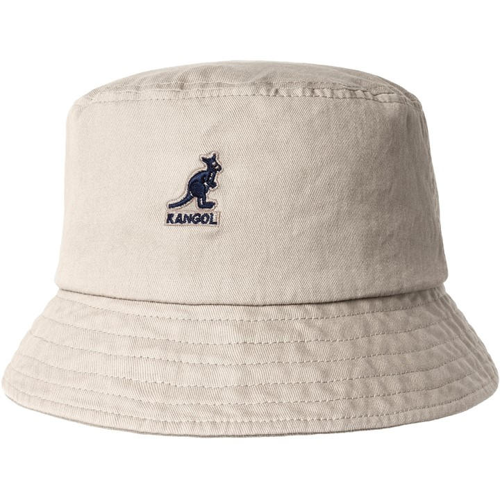 Kangol  Beige  Washed Bucket Hats in Size M - L, Sports Direct
