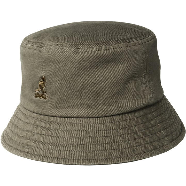 Kangol  Brown  Washed Bucket Hats in Size M - L, Sports Direct