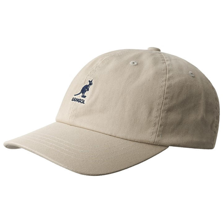 Kangol  Beige  Washed Baseball Cap in Size Mens, Sports Direct