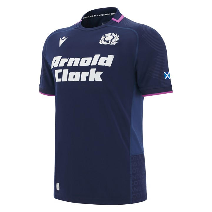 Scotland  Men's   Rugby Home Shirt 2025 , Football by Macron in Size 2XL, Sports Direct