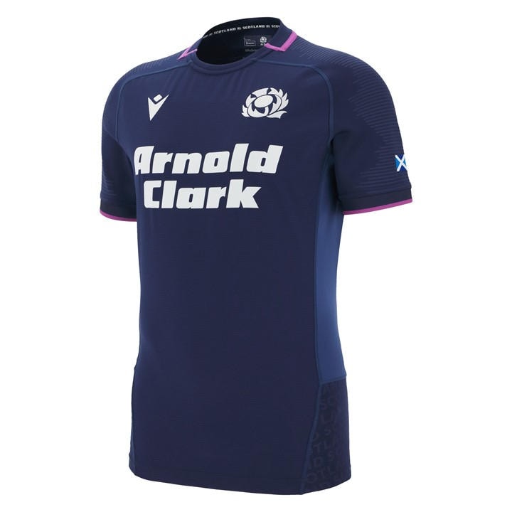 Scotland  Men's   Rugby Home Shirt 2025 , Football by Macron in Size 2XL, Sports Direct
