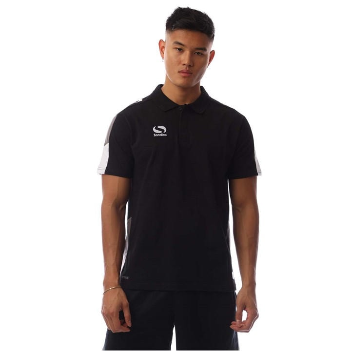 Sondico Men's Black Venata Performance Polo Shirt in Size L, Sports Direct