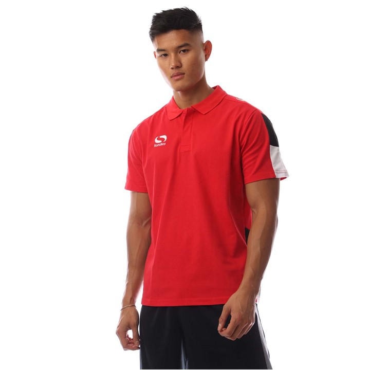 Sondico Men's Red Venata Performance Polo Shirt in Size L, Sports Direct