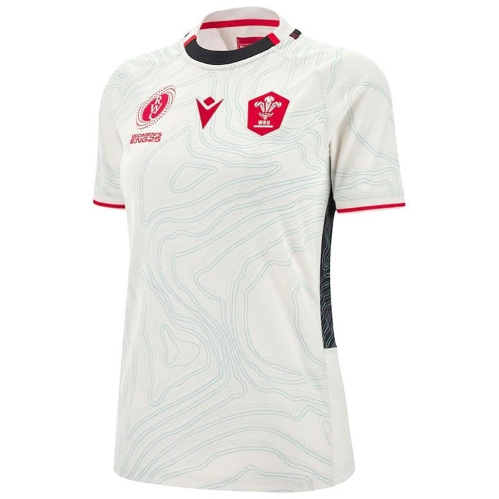 Wales  Women's   Rugby World Cup Away Shirt 2025, Football by Macron in Size 18, Sports Direct