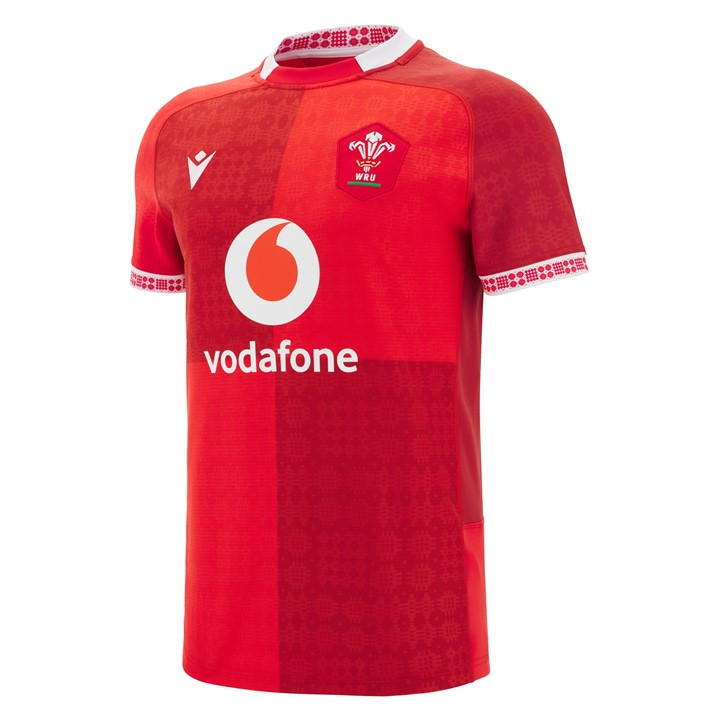 Wales  Men'   Rugby Authetic Home Shirt 2025 , Football by Macron in Size S, Sports Direct