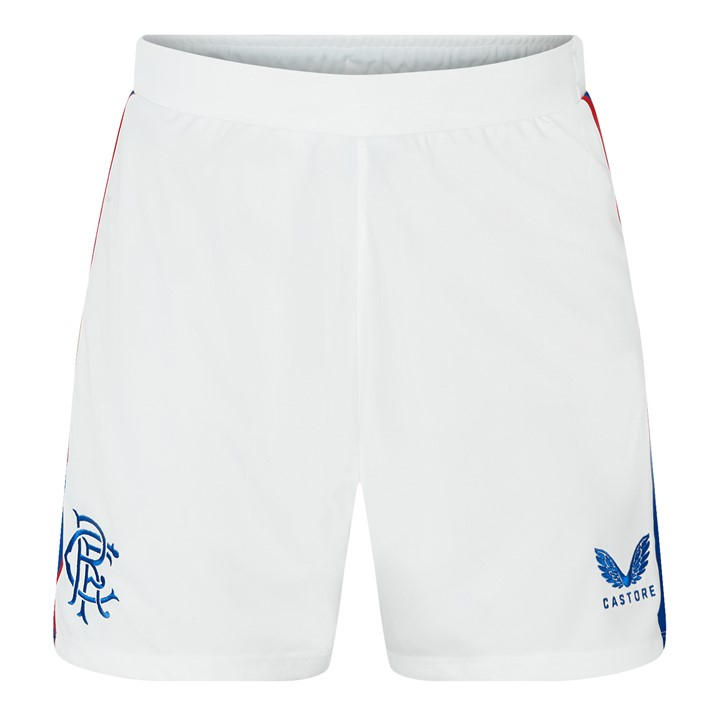 Castore Men's White Rangers Home Shorts 2022 2023 Small