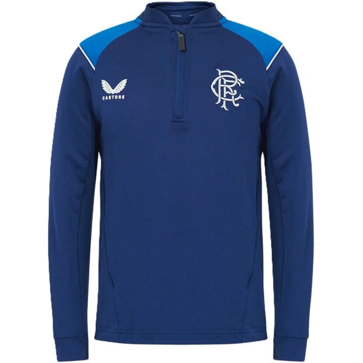 Rangers Fc  Boys   1/4 Zip Top , Football by Castore in Size 13 - 14 Years, Sports Direct