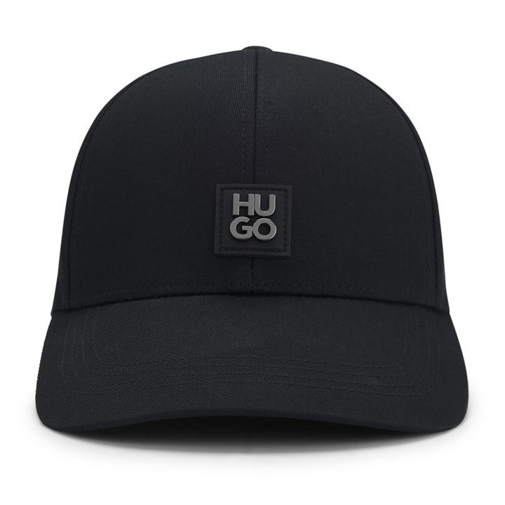 Hugo Men's Black Jake Baseball Cap With Logo Detail in Size Mens, Sports Direct