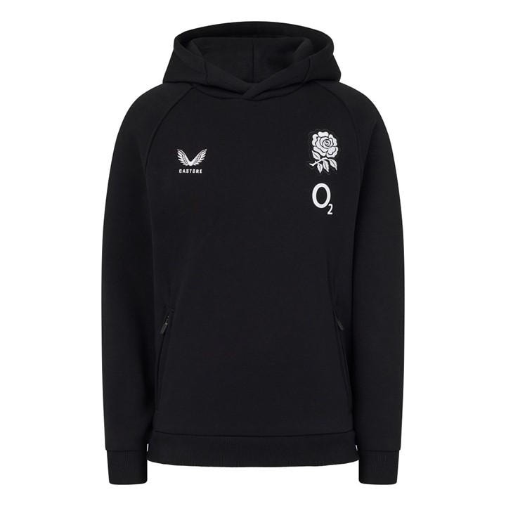 England  Boys  Kids  Rugby 2026 Travel Hoodie, Football by Castore in Size 9 - 10 Years, Sports Direct