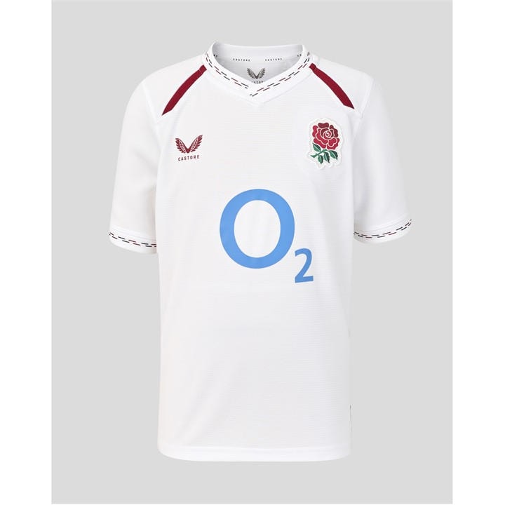 England  Boys  Kids  Rugby Home 2026 Shirt, Football by Castore in Size 13 - 14 Years, Sports Direct