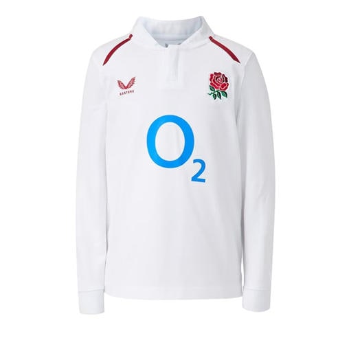 Castore - Kids England Rugby Home Long Sleeve Shirt 2026