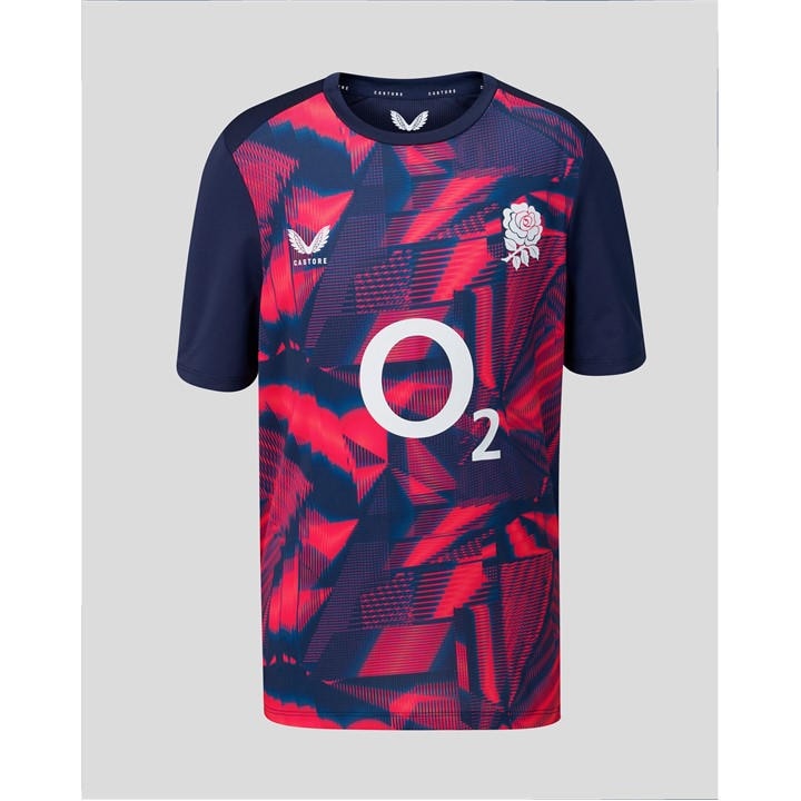England  Boys  Kids  Rugby 2026 Prematch Shirt, Football by Castore in Size 11 - 12 Years, Sports Direct