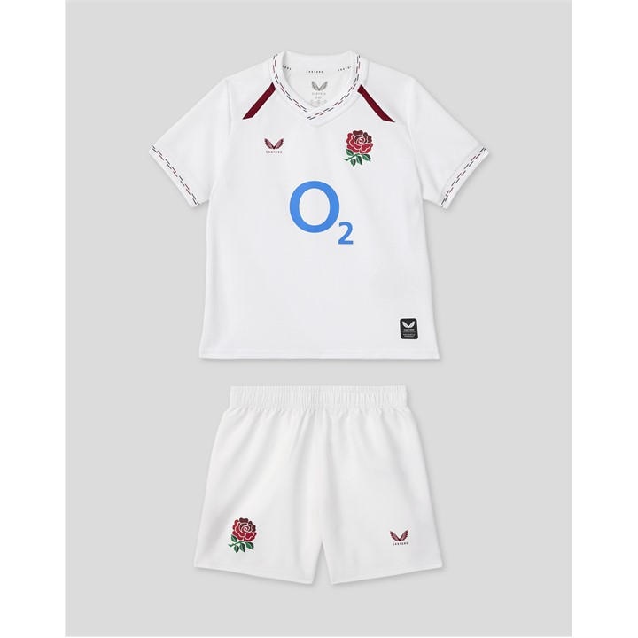 England  Boys  Kids  Rugby Home Kit 2026, Football by Castore in Size 3 - 4 Years, Sports Direct