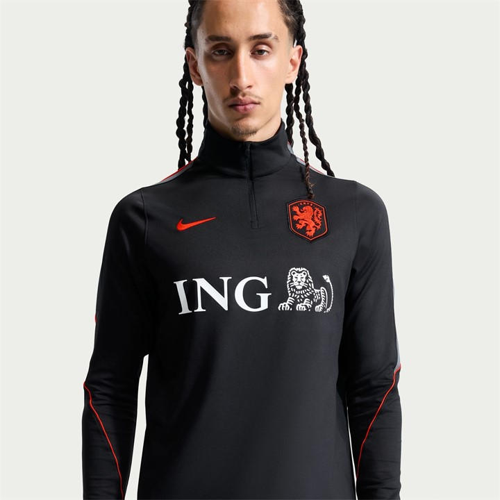 Netherlands  Men's   International Licensed Drill Top, Football by Nike in Size M, Sports Direct