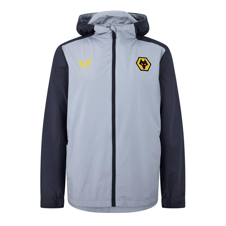 Castore Men's Grey Licensed Rain Anorak Jacket in Size XS, Sports Direct