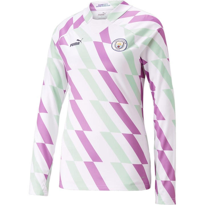 Manchester City  Women's   Pre Match Sweatshirt, Football by Puma in Size 14, Sports Direct